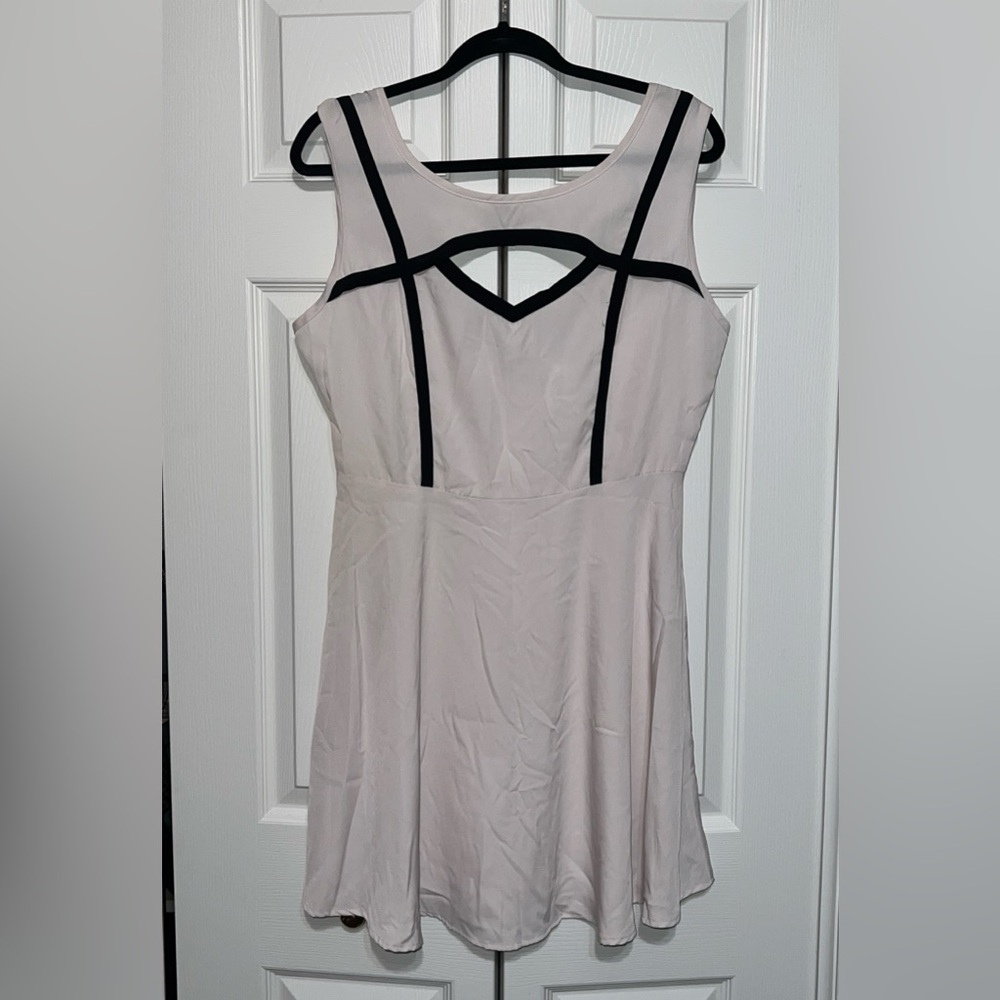 Elegant Black and Cream Dress